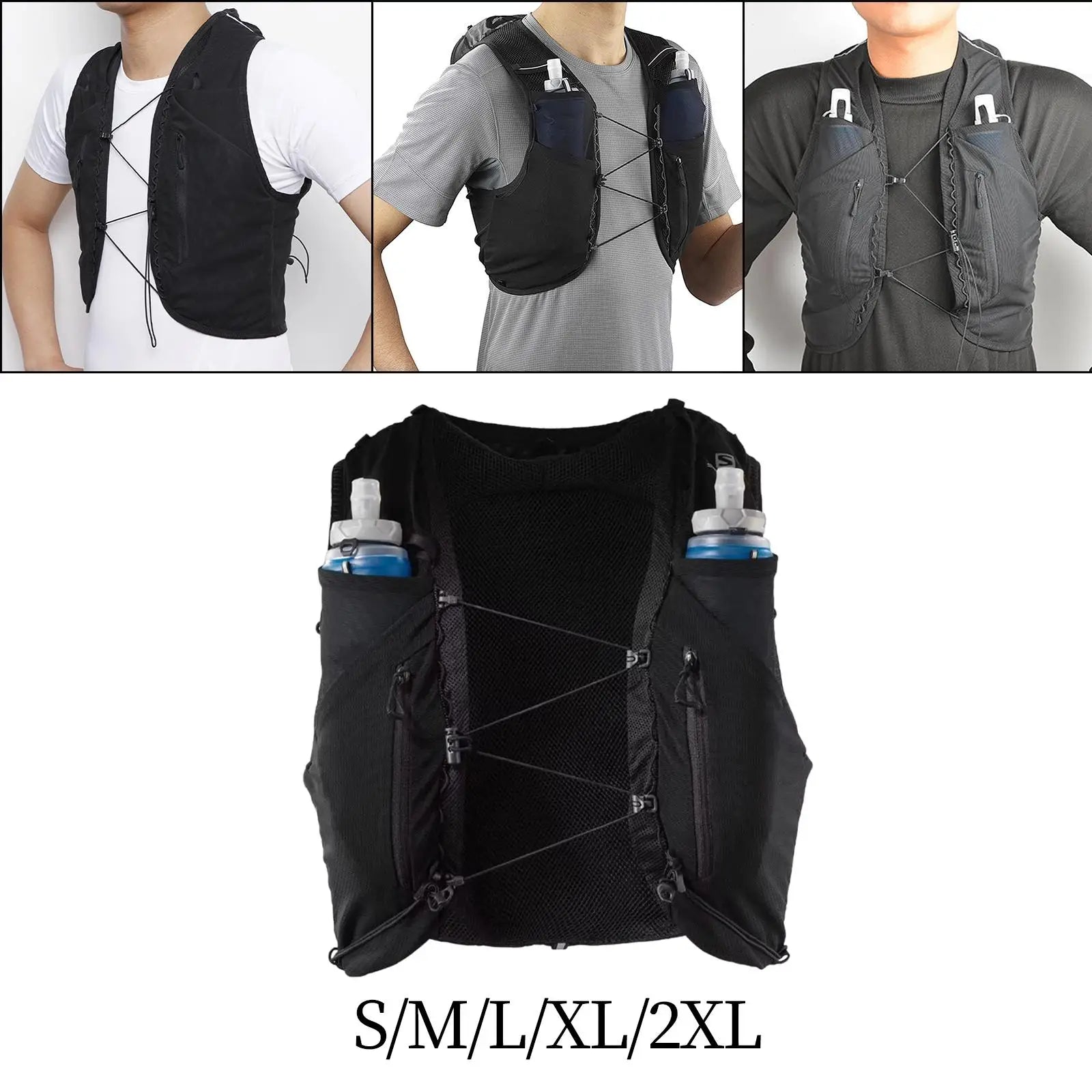 Hydration Running Gear: Lightweight Sports Water Hydration Vest 12L Capacity Sport Bag / Rungear