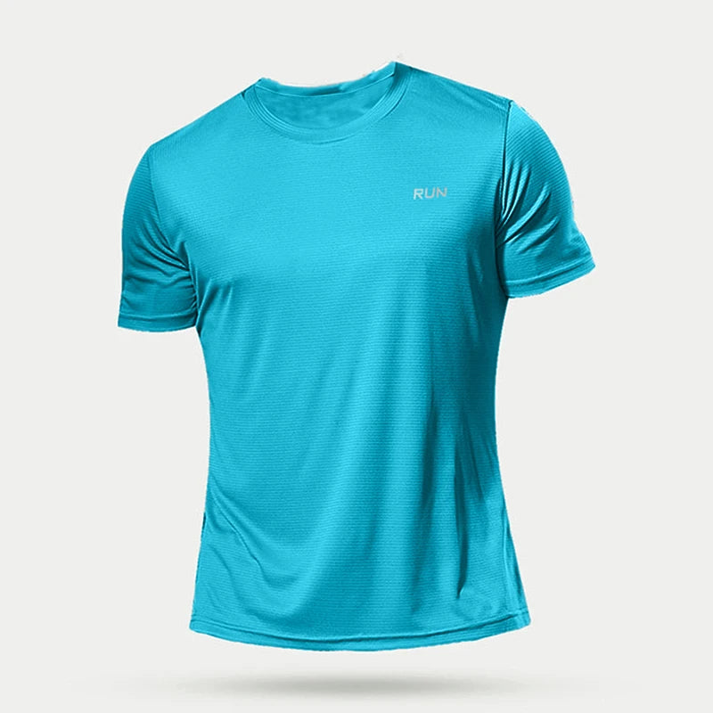 Men's Oversized Gym T-Shirt – Quick-Dry Short Sleeve Fitness Top for Running, Bodybuilding & Sport | RUNGEAR