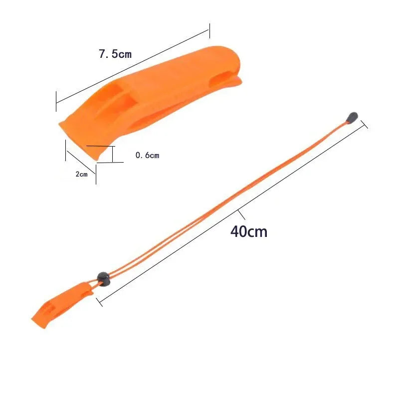 Double-Pipe Survival Whistle – Loud, Pealess, Lightweight | Hiking, Kayaking, Diving & Emergency Safety | Green, Orange & Black