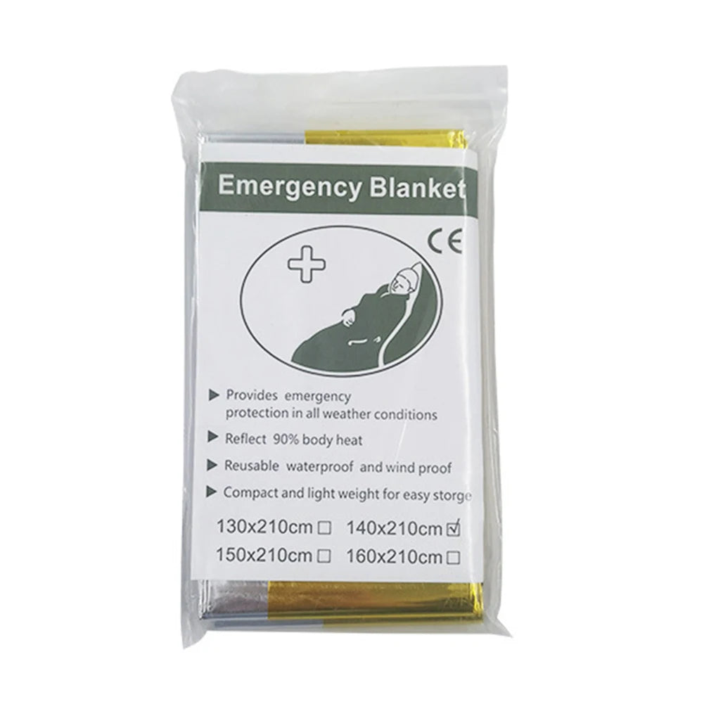 RUNGEAR Emergency Foil Thermal Blanket | Windproof & Waterproof Survival Blanket — Single, 5-Pack & 10-Pack