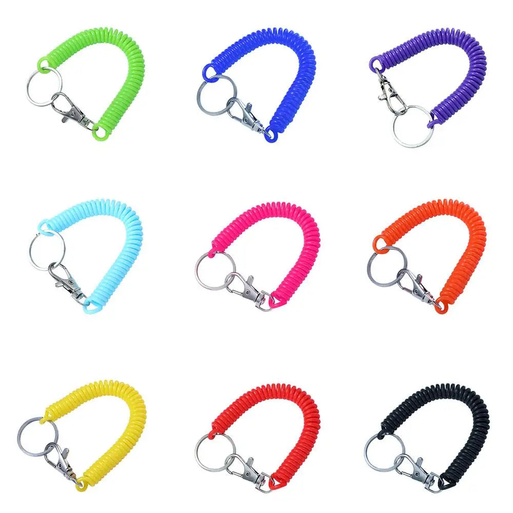 Elastic Coil Spring Wrist Keychain – Stretch Spiral Wristband Key Ring for Running, Gym & Outdoor Use | RUNGEAR