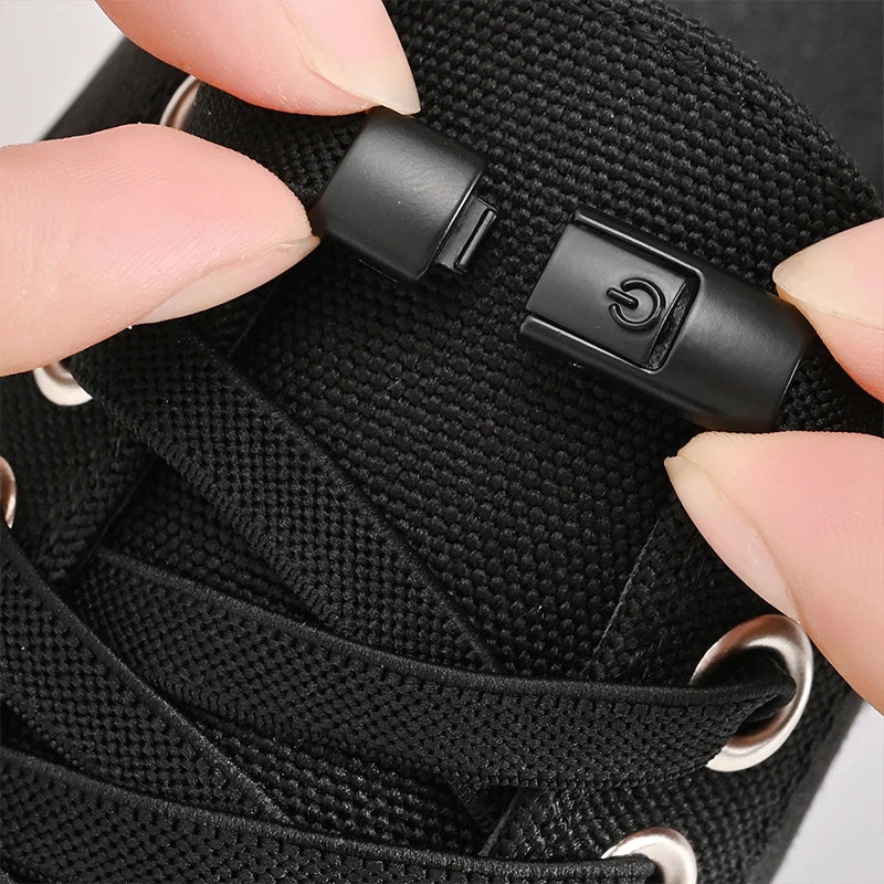 Running Accessories: 8mm No Tie, Press Lock, Widened Laced, Shoelaces Without Ties / Rungear
