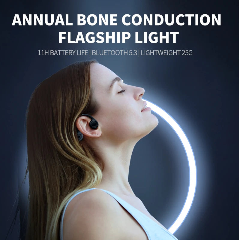 XIAOMI Mijia Real Bone Conduction Sport Headphone – Wireless Bluetooth Headset with Mic for Running