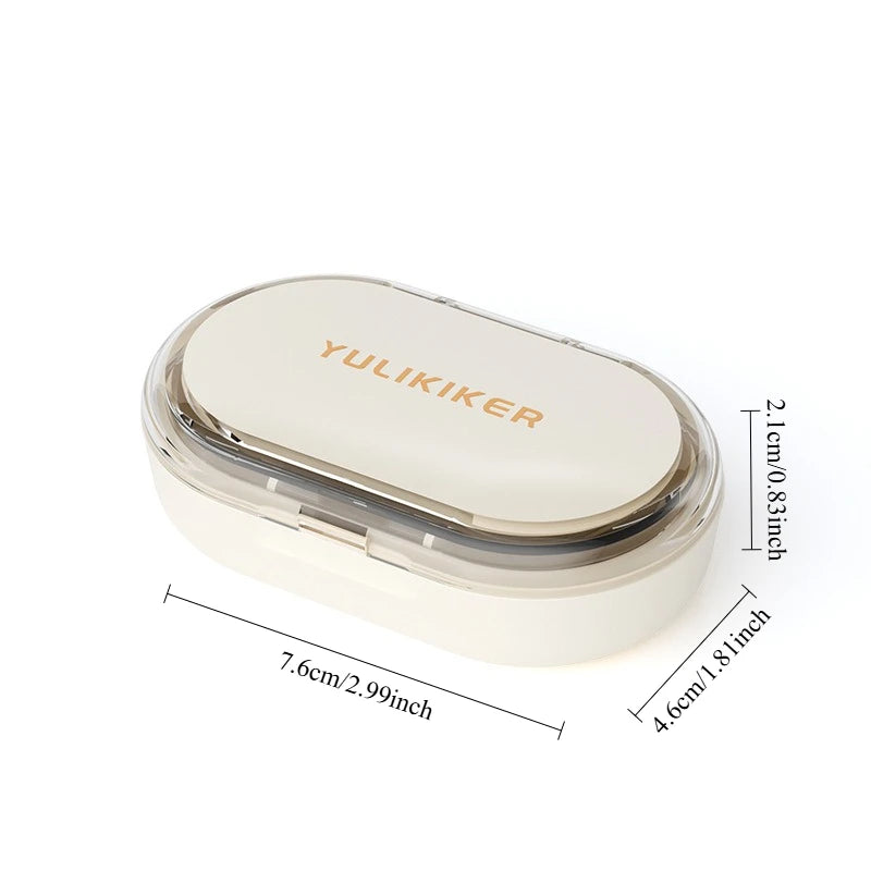 Portable Travel Pill Box | 3-Compartment Moisture-Proof Medicine Case