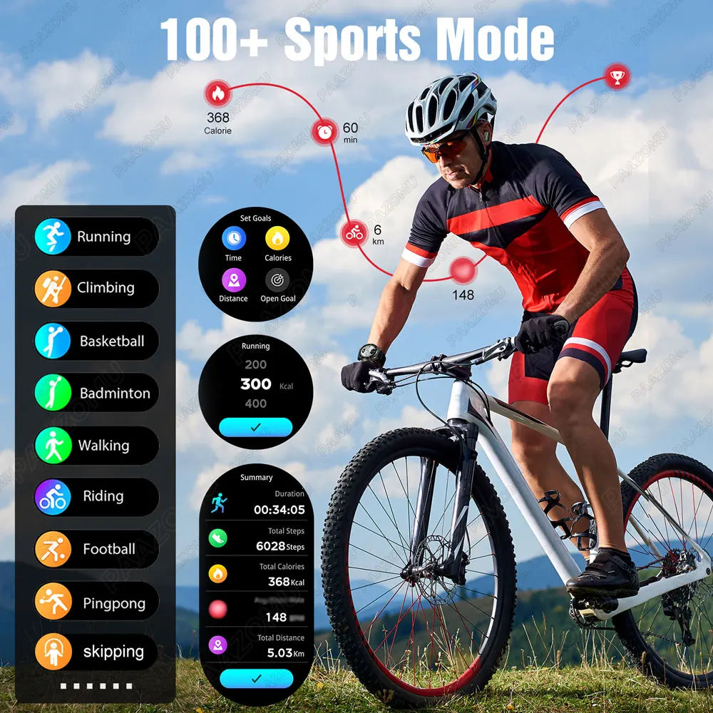 Running Tech Gear: New TWS 2-in-1 Bluetooth Smart Watch With Earphones HIFI 9D For Android iOS / Rungear