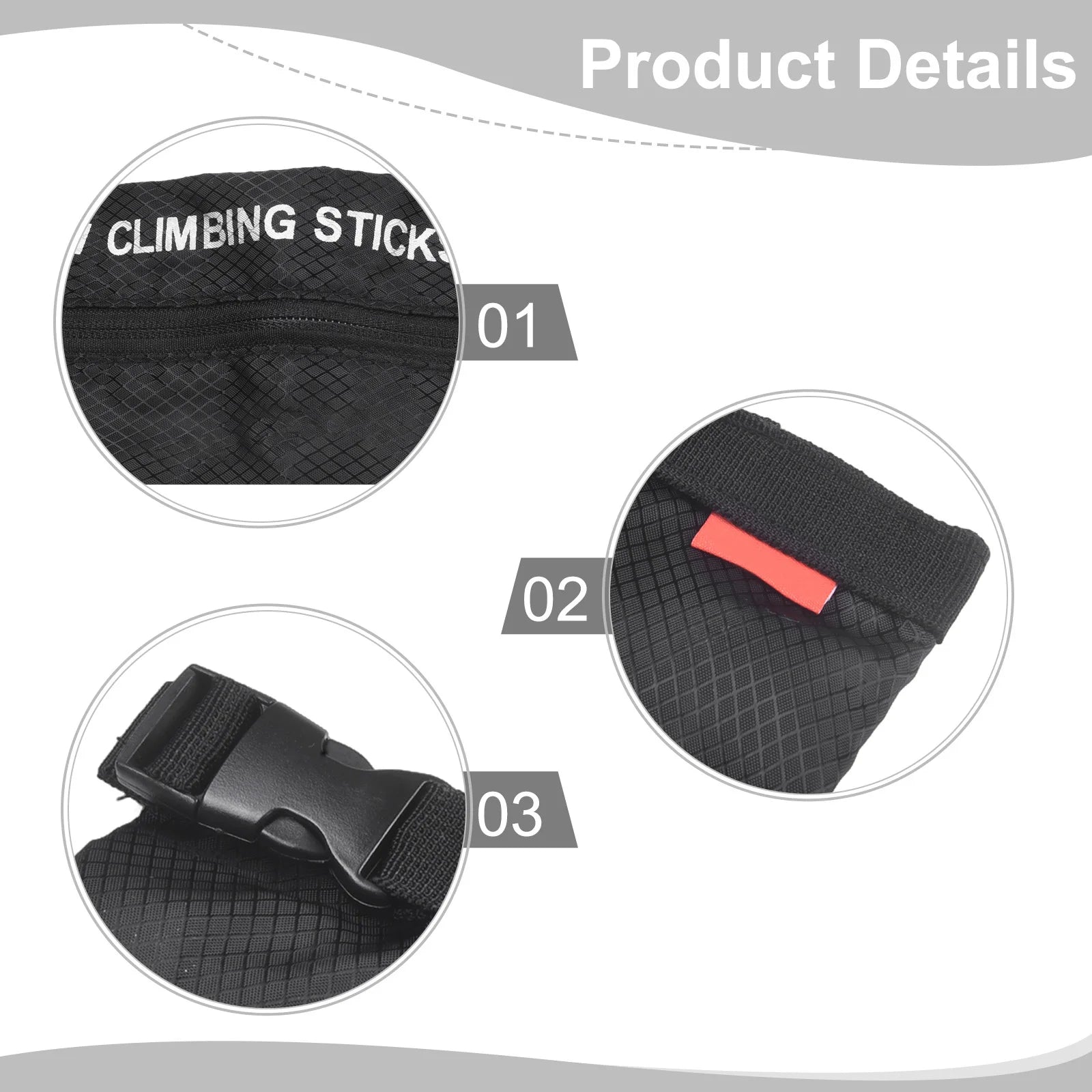 Waterproof Trekking Pole Storage Carry Bag | External Attachment | Hiking & Trail Running