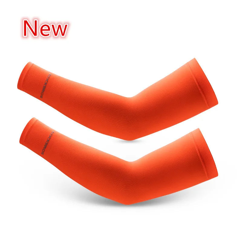 Compression Apparel Gear: ROCKBROS Breathable, Quick-Dry UV Protection Ice Fabric Sports Arm Sleeves / Rungear