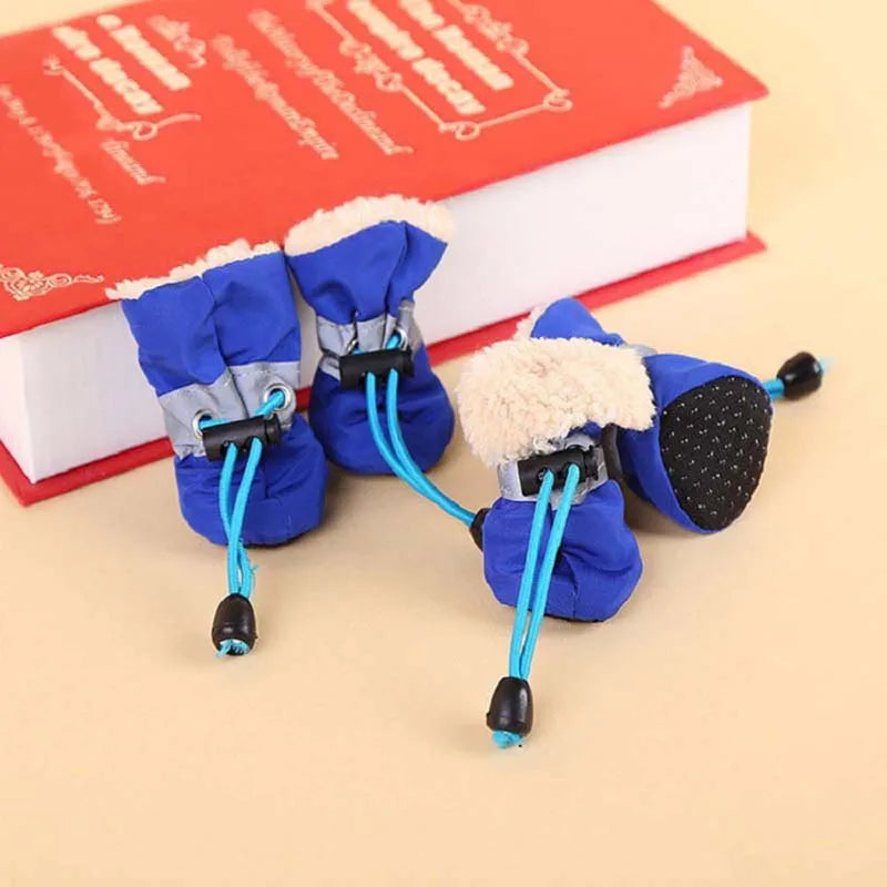 Dog Booties – Waterproof Rubber Anti-Slip Rain & Snow Shoes for Small Dogs & Puppies | Winter Paw Protection | 5 Colours