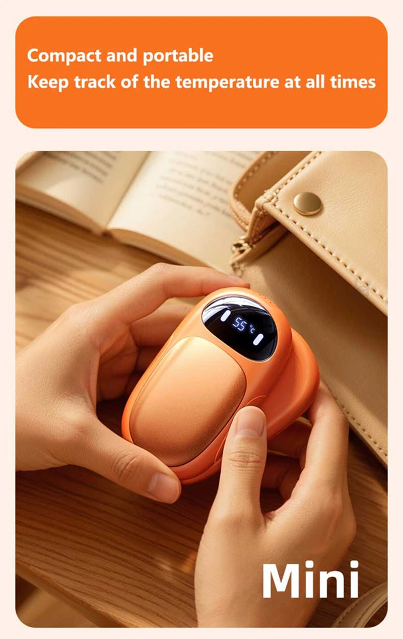 Dual Magnetic Rechargeable Hand Warmer — Portable Electric Hot Pack | 8–10 Hour Heat