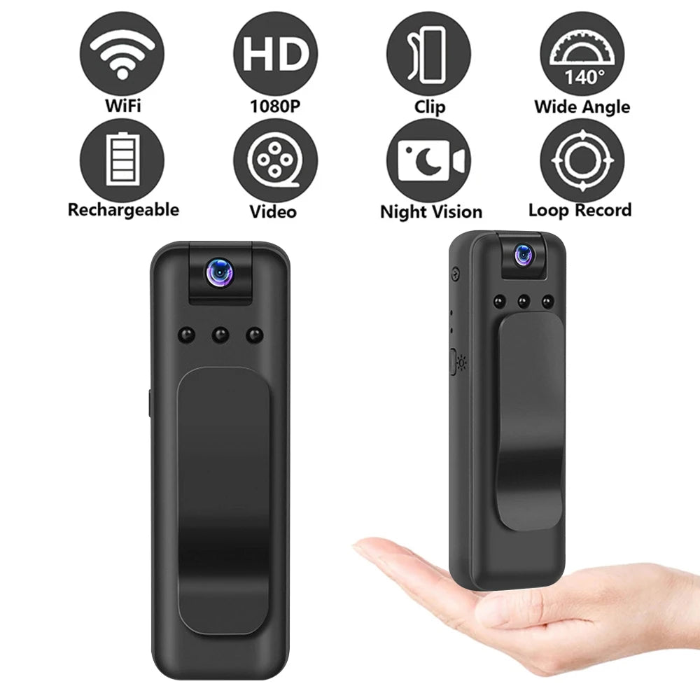 Tech Gear Accessories: Mini Camera, WIFI Infrared Night Vision, Small Body Camera Portable DV DVR Recorder / Rungear