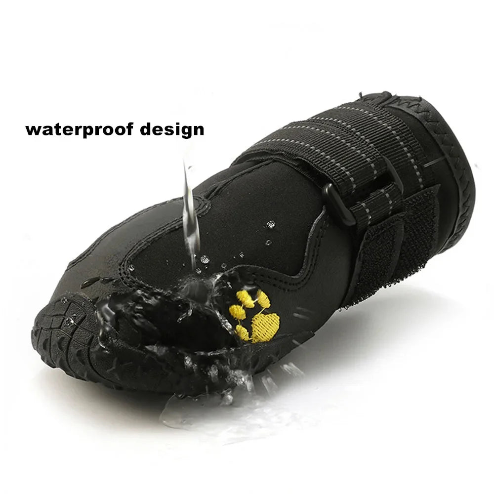 Waterproof Anti-Slip Rubber Dog Boots | Silica Gel Paw Protector Booties for Hot Pavement, Snow & Rain | RUNGEAR