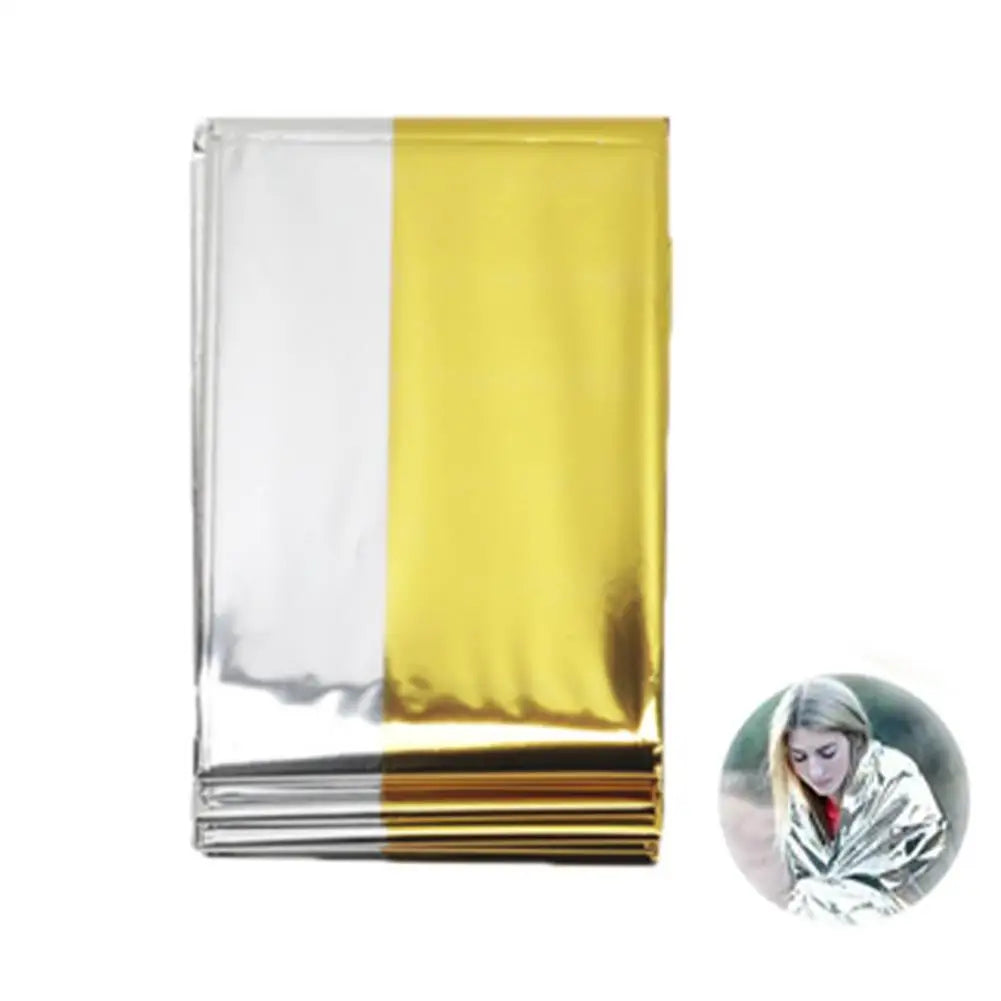 RUNGEAR Emergency Foil Thermal Blanket | Windproof & Waterproof Survival Blanket for Trail Running, Hiking & First Aid