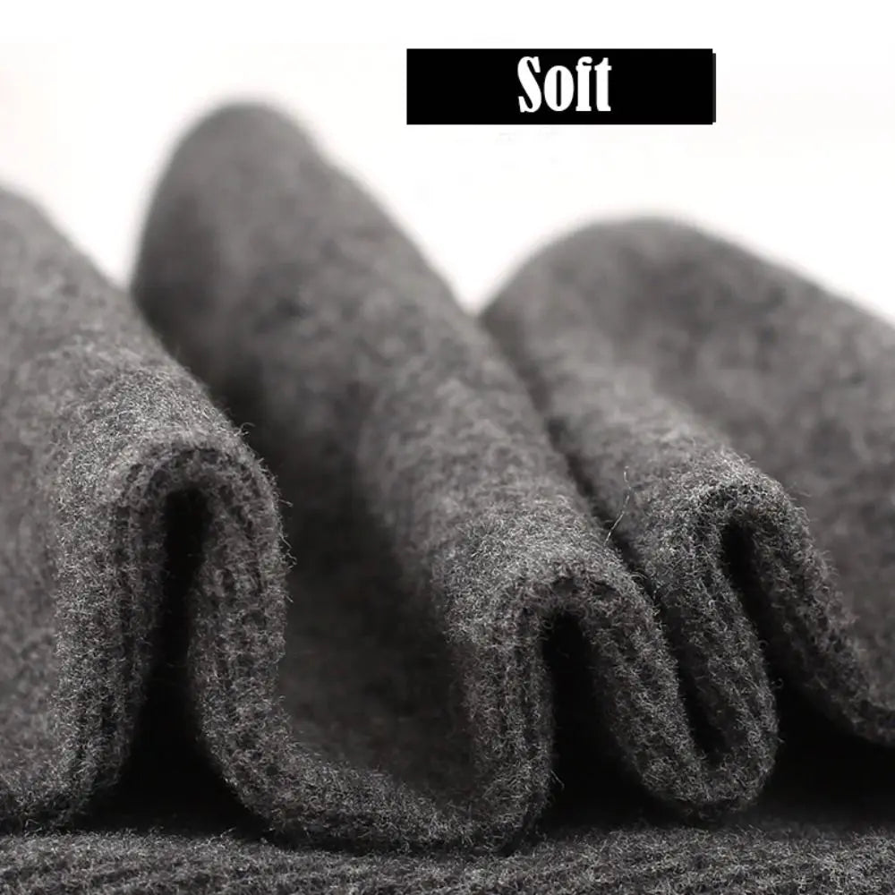Winter Gear Accessories: Unisex, Thickened, Plush Cold-Proof, Warm Elbow Guard, Fingerless Arm Sleeves with Thumb Holes / Rungear