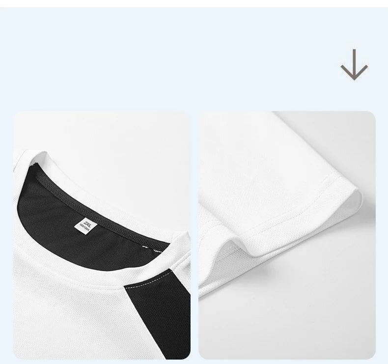 Men's Colour Block Quick Dry Running T-Shirt | Lightweight Short Sleeve | RUNGEAR