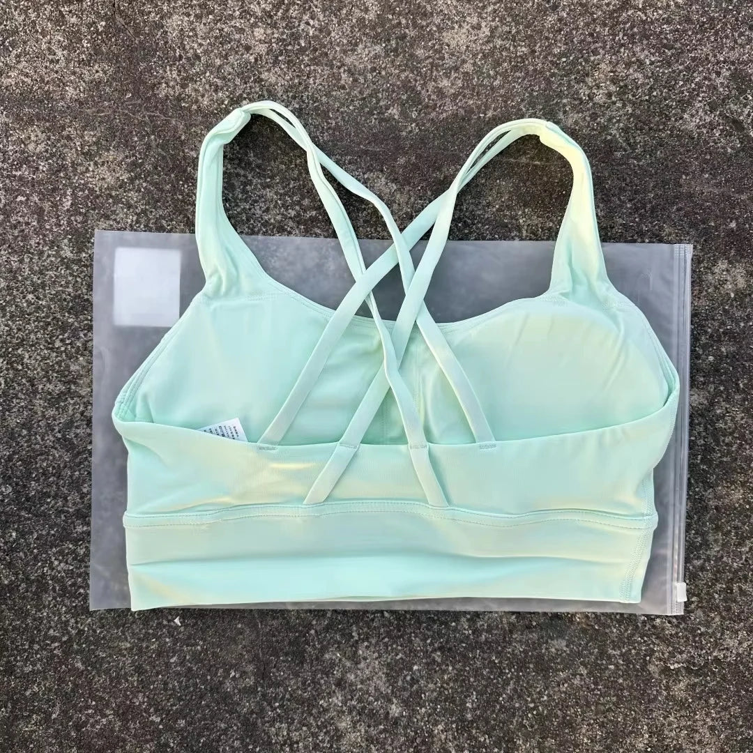 Women's Bra Apparel: Solid Color, High Strength Shockproof, Soft Cross Back, High Strength Shockproof, Fitness Sports Bra / Rungear