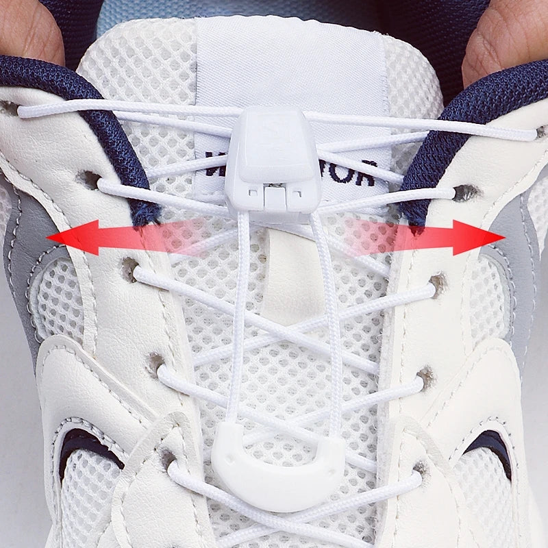 Round No-Tie Elastic Shoelaces | Adjustable Fit | 10 Colours | Running & Sport