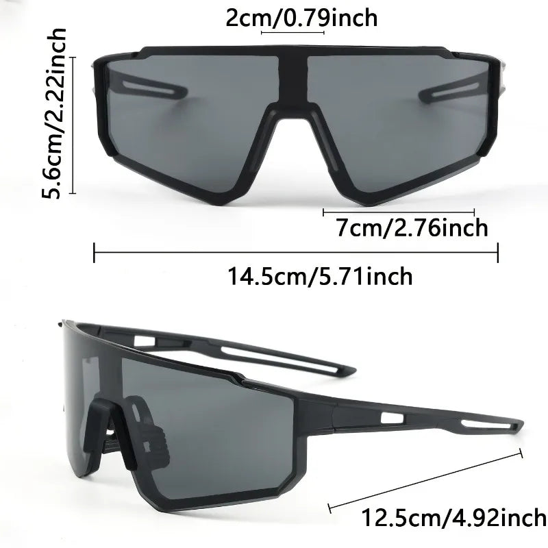 Sport Shield Sunglasses – Large Frame, Anti-UV, Lightweight | Running & Cycling