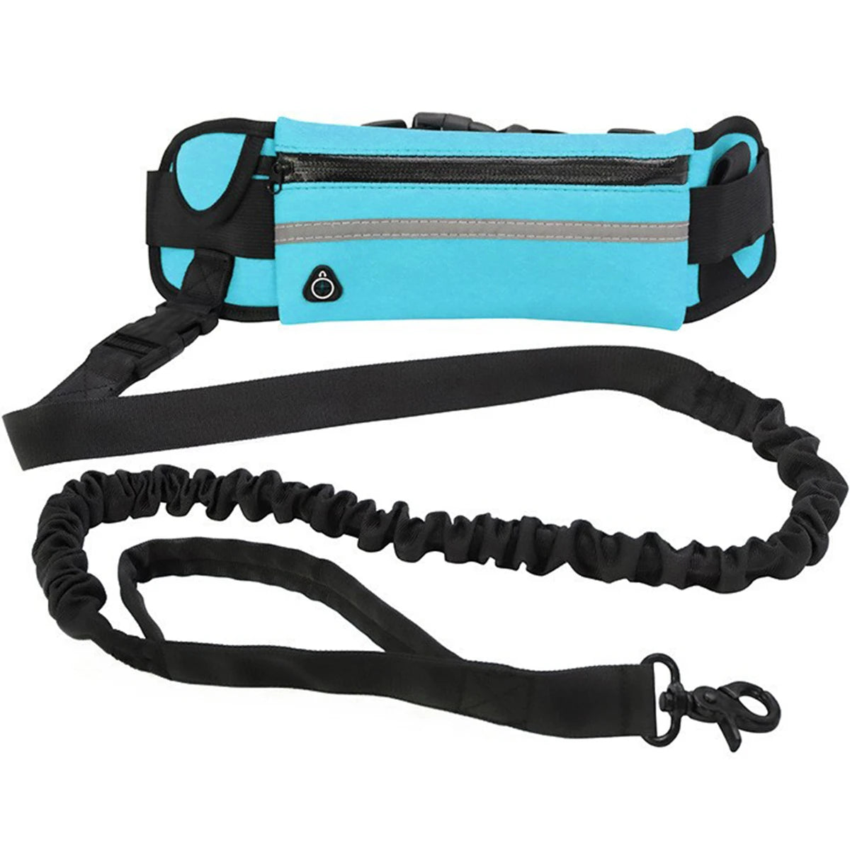 Hands-Free Dog Leash with Waist Bag – Reflective Retractable Elastic Belt for Running & Hiking | Quick Release | 3 Colours