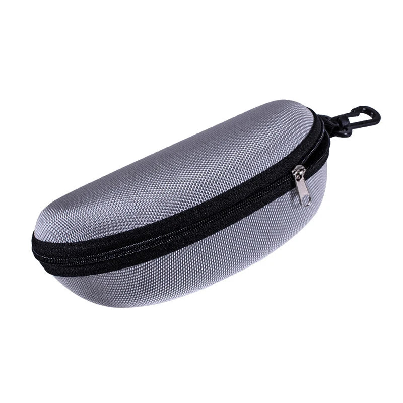 Large Hard Shell Zipper Sunglasses & Eyeglasses Case with Carabiner Clip – Waterproof Travel Protection