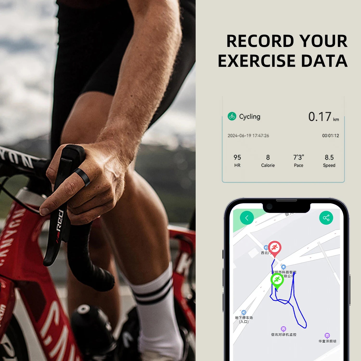 NEW Unisex Xiaomi Mulitifunctional Waterproof Smart Ring with Health Monitor, Sleep Monitor