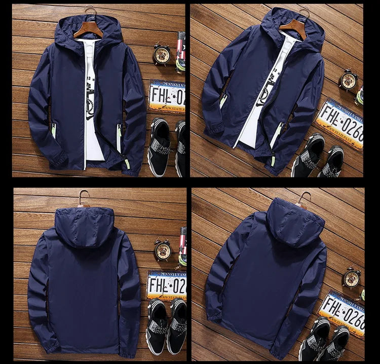 Men's Running Apparel: Long Sleeved ,Breathable, Quick-Drying Reflective Windbreaker / Rungear