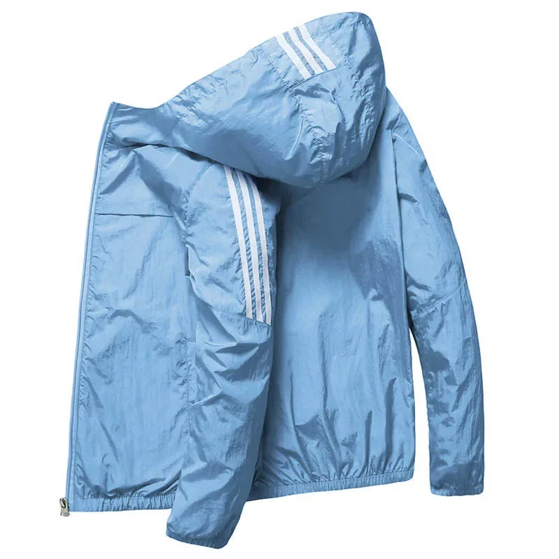 Lightweight Hooded Running Jacket | Sun-Protective Outdoor Sports Coat | Unisex