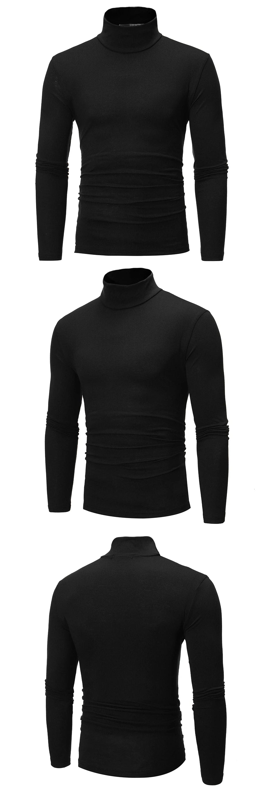 Men's Thermal Apparel: Winter High Neck, Slim Fit, Long Sleeved, Thermal Shirt / Rungear