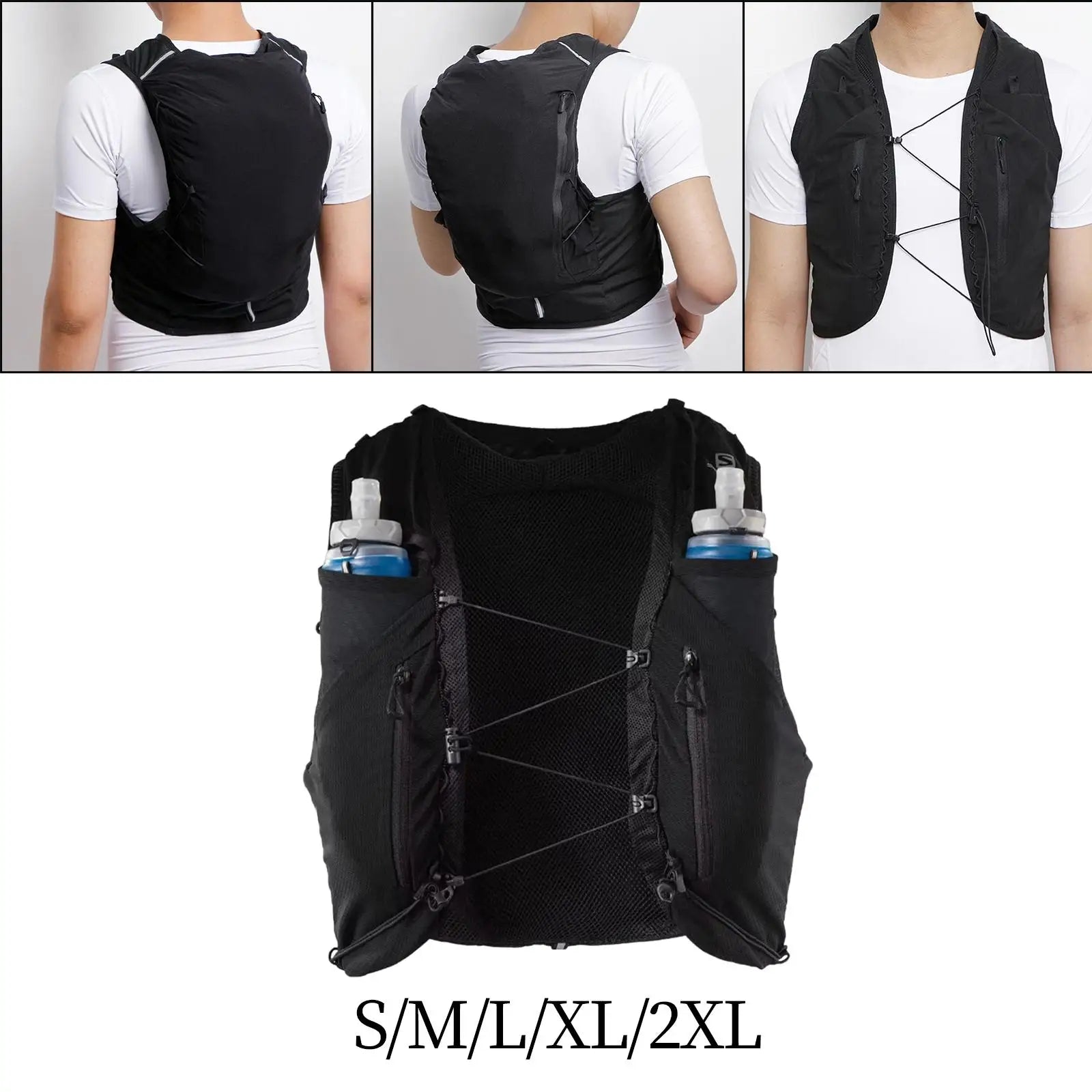 Hydration Running Gear: Lightweight Sports Water Hydration Vest 12L Capacity Sport Bag / Rungear