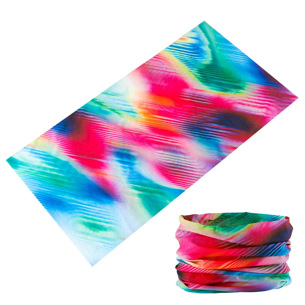 Versatile Seamless Buff for Men & Women – Gradient Bandana, Mask, Running Headband, Face Shield