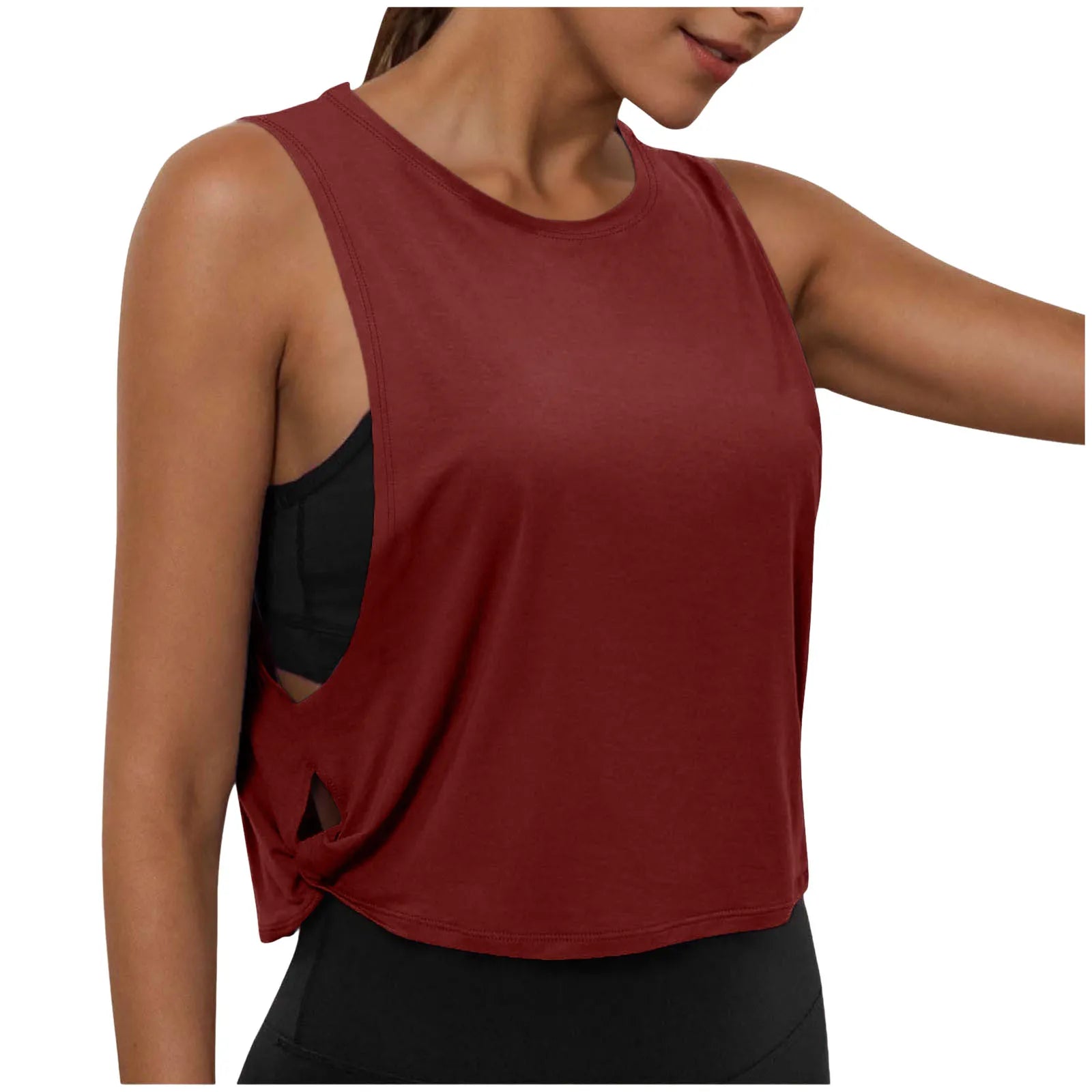 Women's Running Apparel: Lightweight, Sleeveless Casual Loose Fit, Cropped Sports Tank Top / Rungear