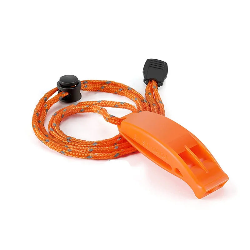 Double-Pipe Survival Whistle – Loud, Pealess, Lightweight | Hiking, Kayaking, Diving & Emergency Safety | Green, Orange & Black