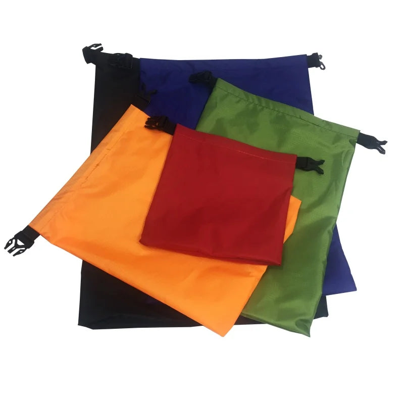 5-Pack Waterproof Dry Bag Set | Graduated Sizes, Roll-Top Buckle Closure, Lightweight Nylon | RUNGEAR