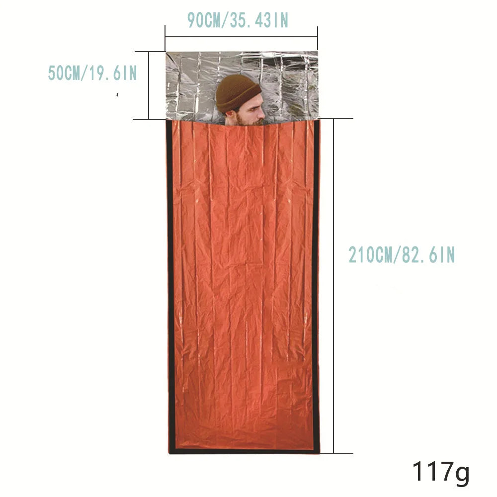 RUNGEAR Emergency Survival Sleeping Bag | Ultralight Aluminium Bivy for Extreme Cold, Trail Running & Disaster Preparedness