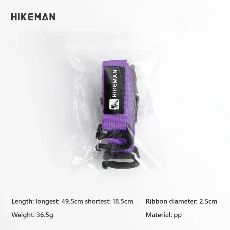 HIKEMAN Adjustable Outdoor Luggage Straps Camping Travel Gear Buckle Fastening Packing Belt for Hiking Accessories