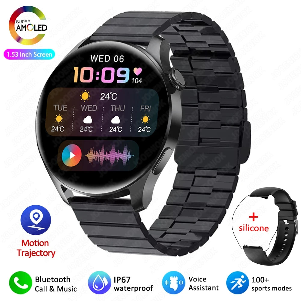 Tech Accessories Gear: 2026 New Smart Watch For Men HD AMOLED Screen, GPS, Motion Heart Rate, Bluetooth, Calls / Rungear