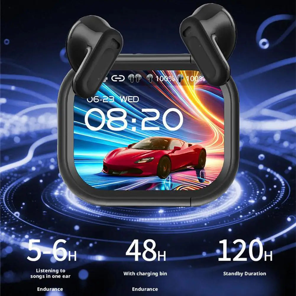 Wireless Sports Earphones with AI Translator & Noise-Cancelling Mic