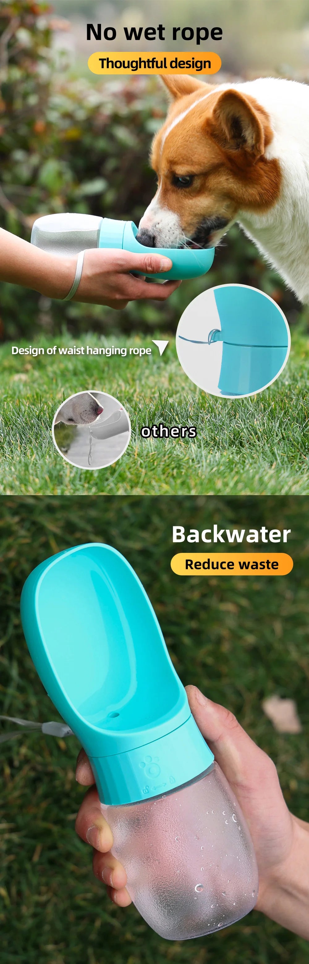 Portable Outdoors High Capacity Pet Water Dispenser Drink Bowl Bottle for Small To Medium Sized Dogs Pets Water Cup Supplies