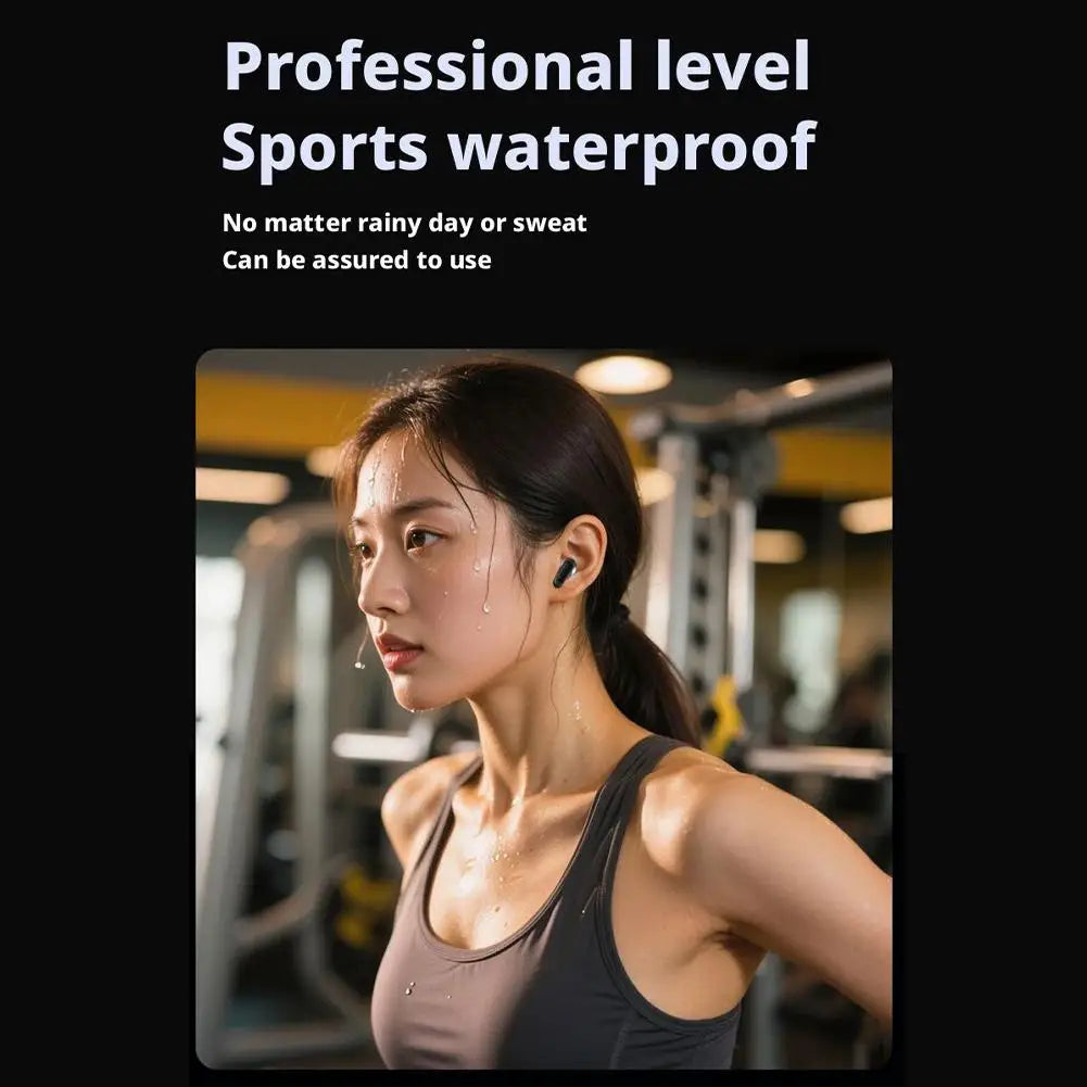 Wireless Sports Earphones with AI Translator & Noise-Cancelling Mic
