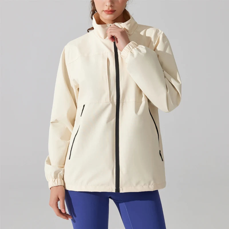 Women's Winter Apparel: Lightweight, Waterproof, Stand Collar, Windbreaker Jacket / Rungear