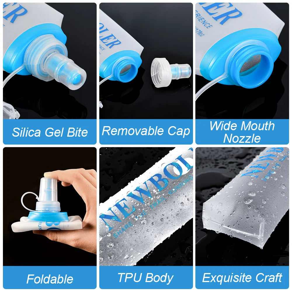 Collapsible Silicone Water Bottle — BPA Free | 150ml to 750ml | Running, Hiking & Travel