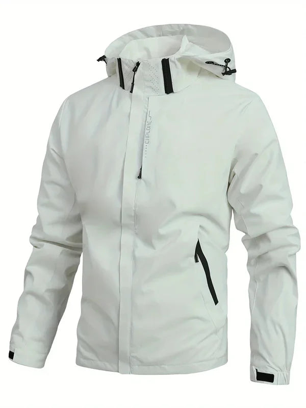Men's Running And Trail Gear: Waterproof, Lightweight, Windproof Hooded Jacket / Rungear