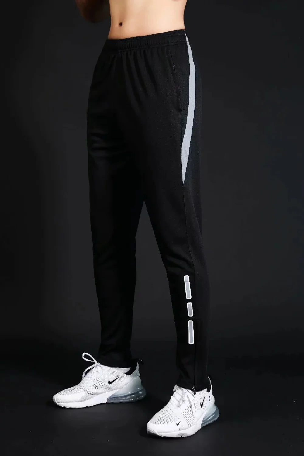 Men's Quick-Dry Running Trackpants – Slim Fit, Elastic Waist | Gym & Training
