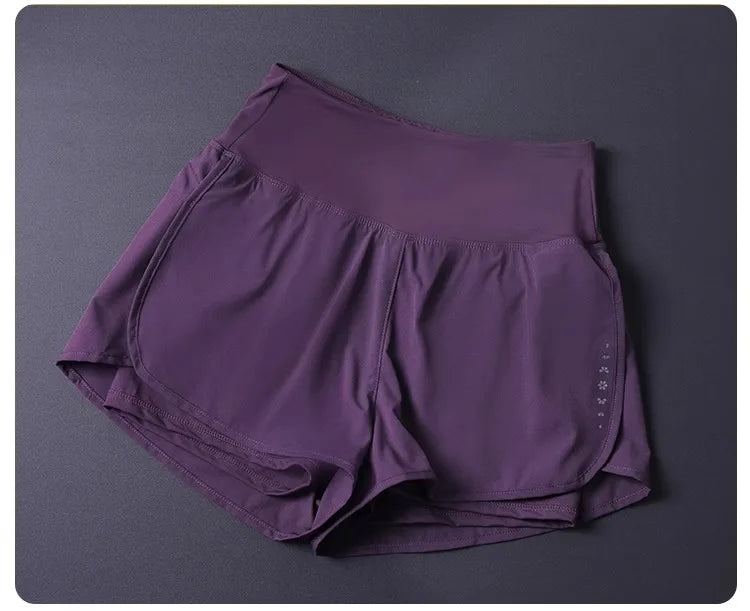 Women's Quick Dry Shorts: Lightweight, Breathable, Split Side 2 in 1 Fitness Shorts with Pockets / Rungear
