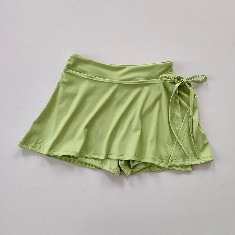 Women's 2-in-1 High-Waist Sports Skirt – Running, Tennis, Golf & Yoga Skort with Shorts