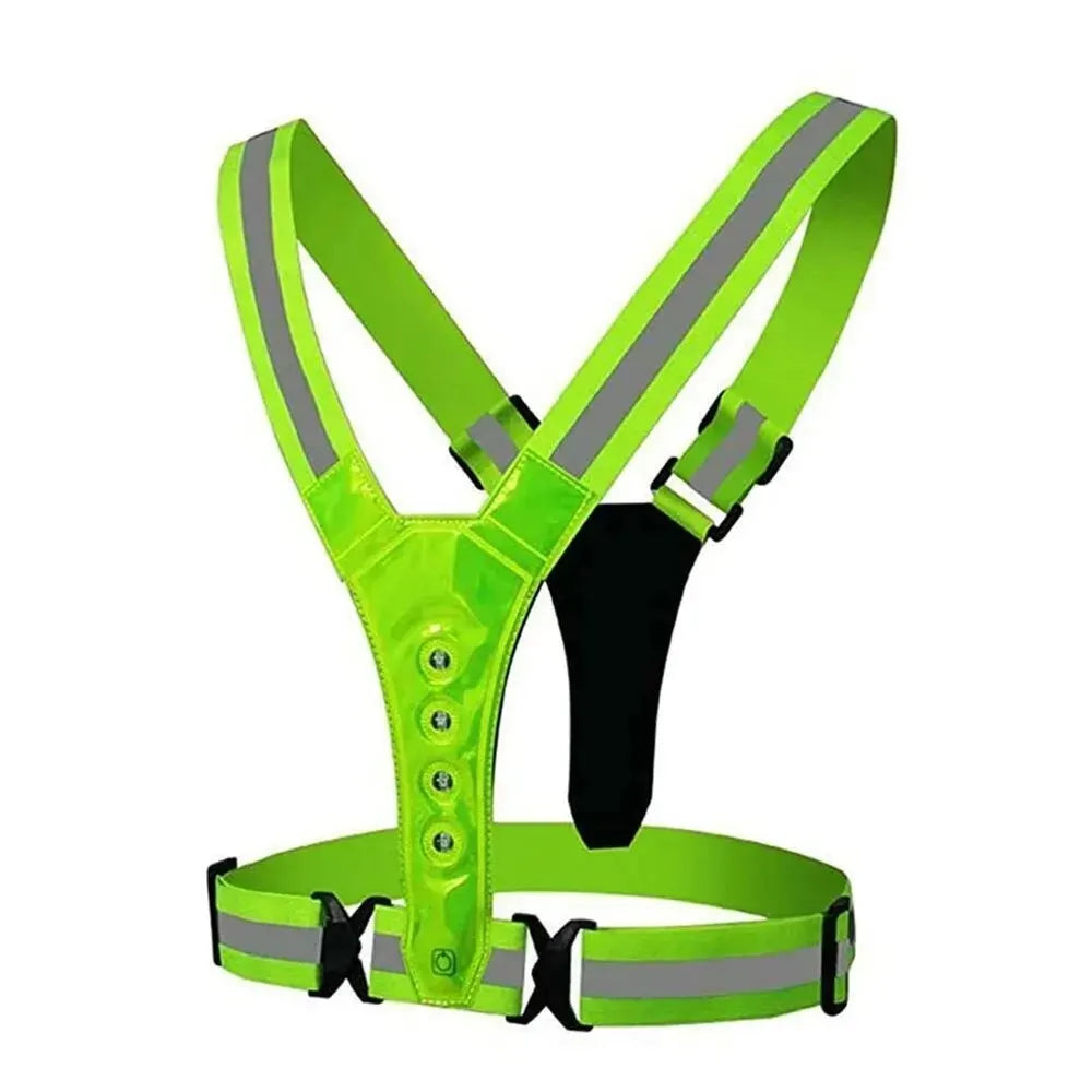 LED Reflective Running Vest – High Visibility Night Safety Harness | Running & Cycling
