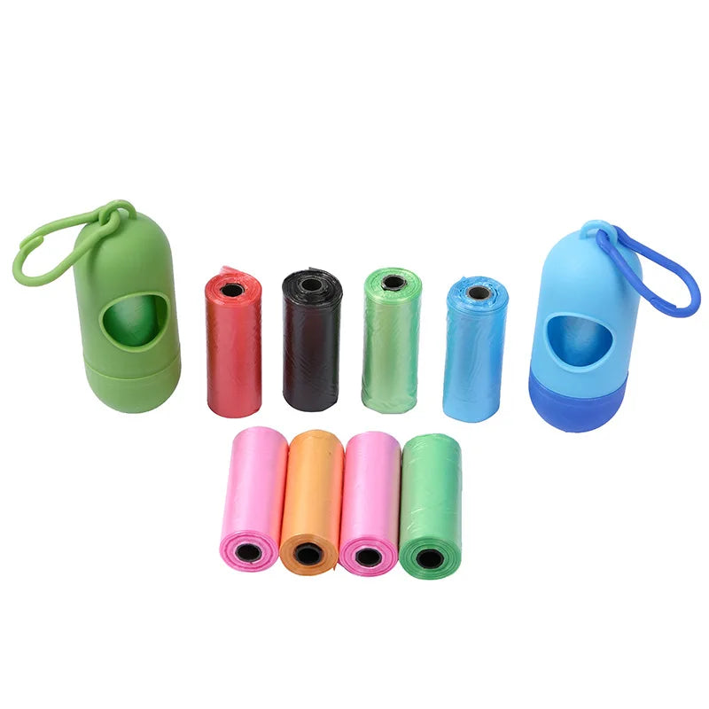 Dog Poop Bag Dispenser with Leash Clip – Mildly Scented Bags Included