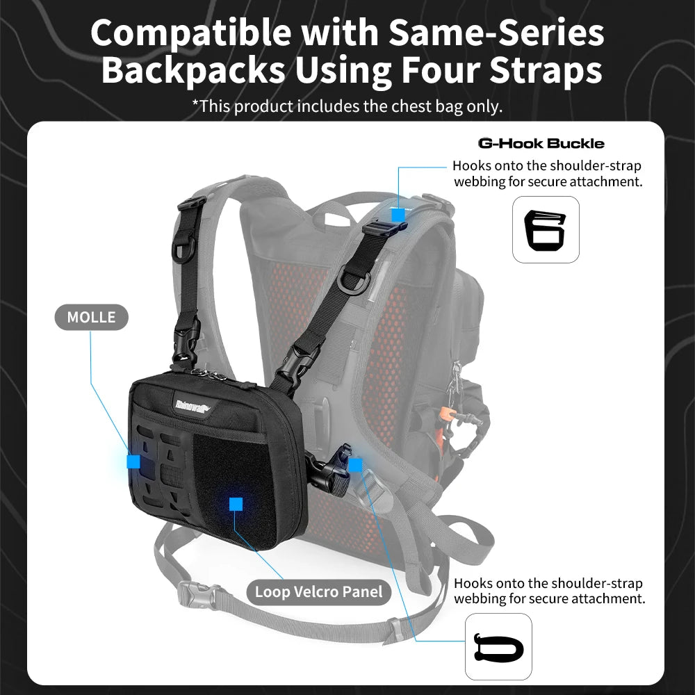 Rhinowalk 1.5L Chest Bag with Mesh Pockets