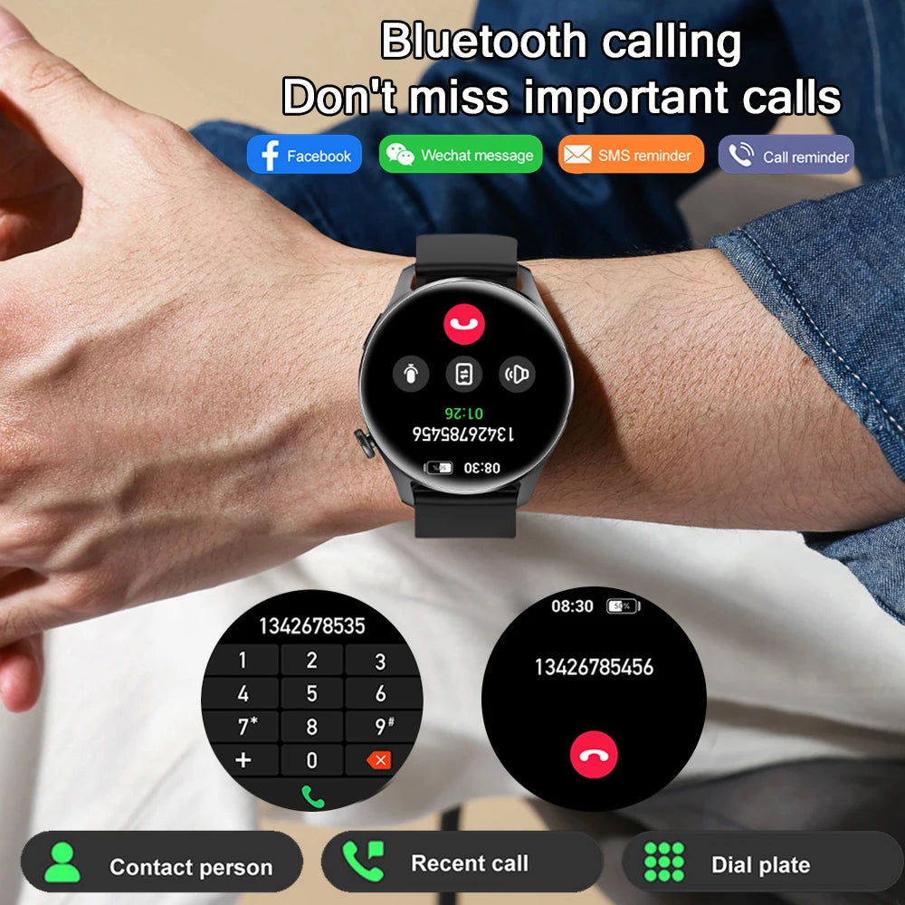 Tech Accessories Gear: 2026 New Smart Watch For Men HD AMOLED Screen, GPS, Motion Heart Rate, Bluetooth, Calls / Rungear