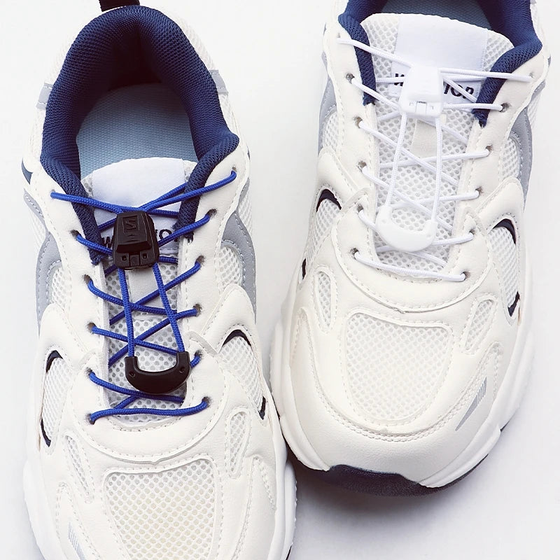 Round No-Tie Elastic Shoelaces | Adjustable Fit | 10 Colours | Running & Sport