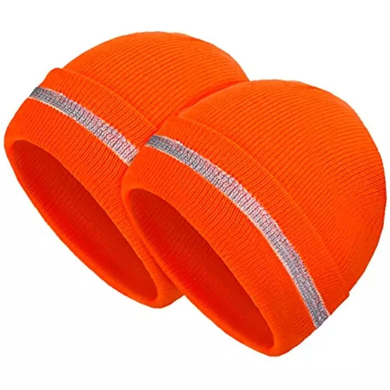 Reflective Hat Gear: Bright Color Beanie Winter Safety Night Running Warm, Knitted Hat Cuff Hat, Neon Colours / Rungear